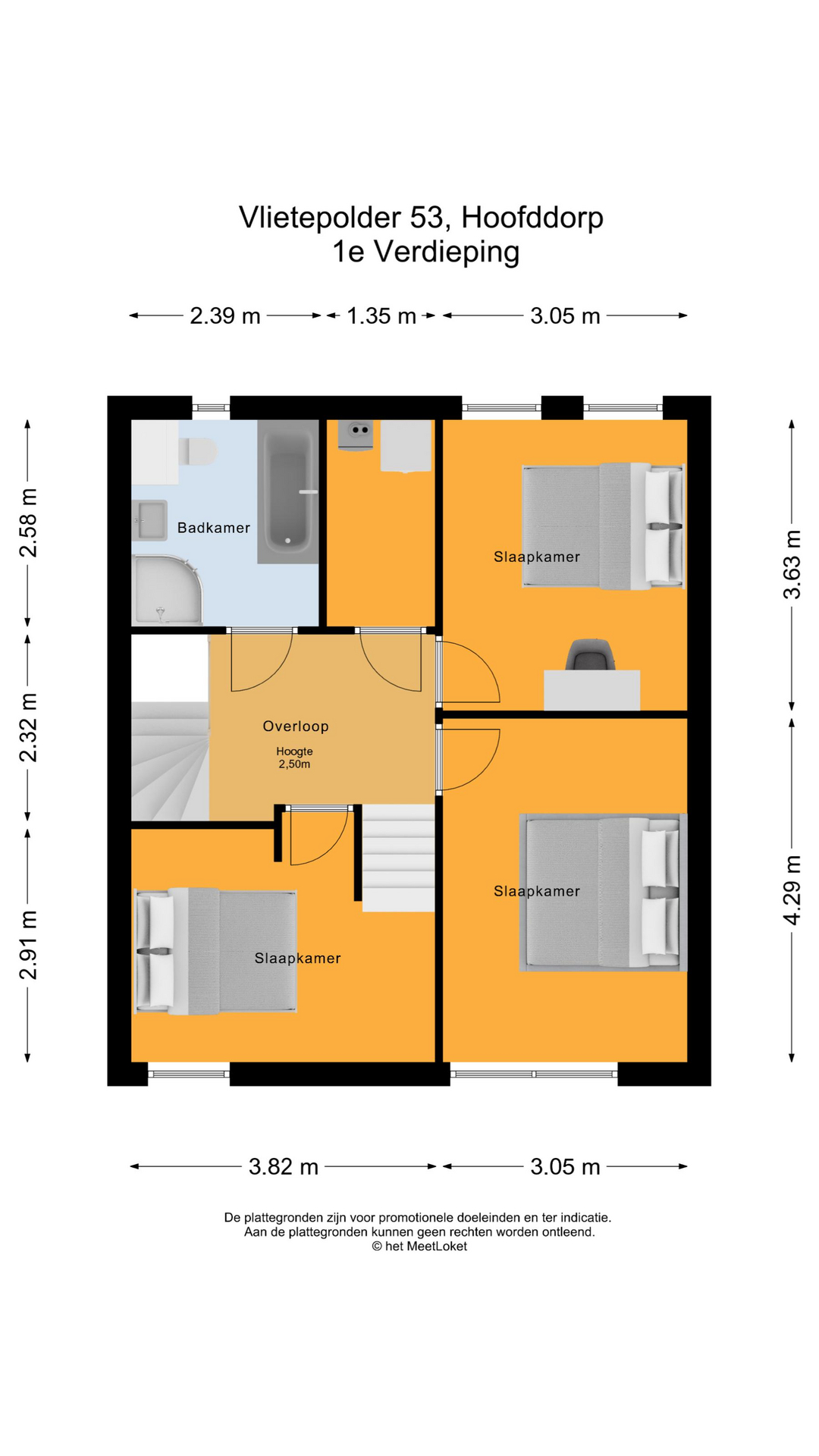 Vlietepolder 53 , 2134 WH Hoofddorp map