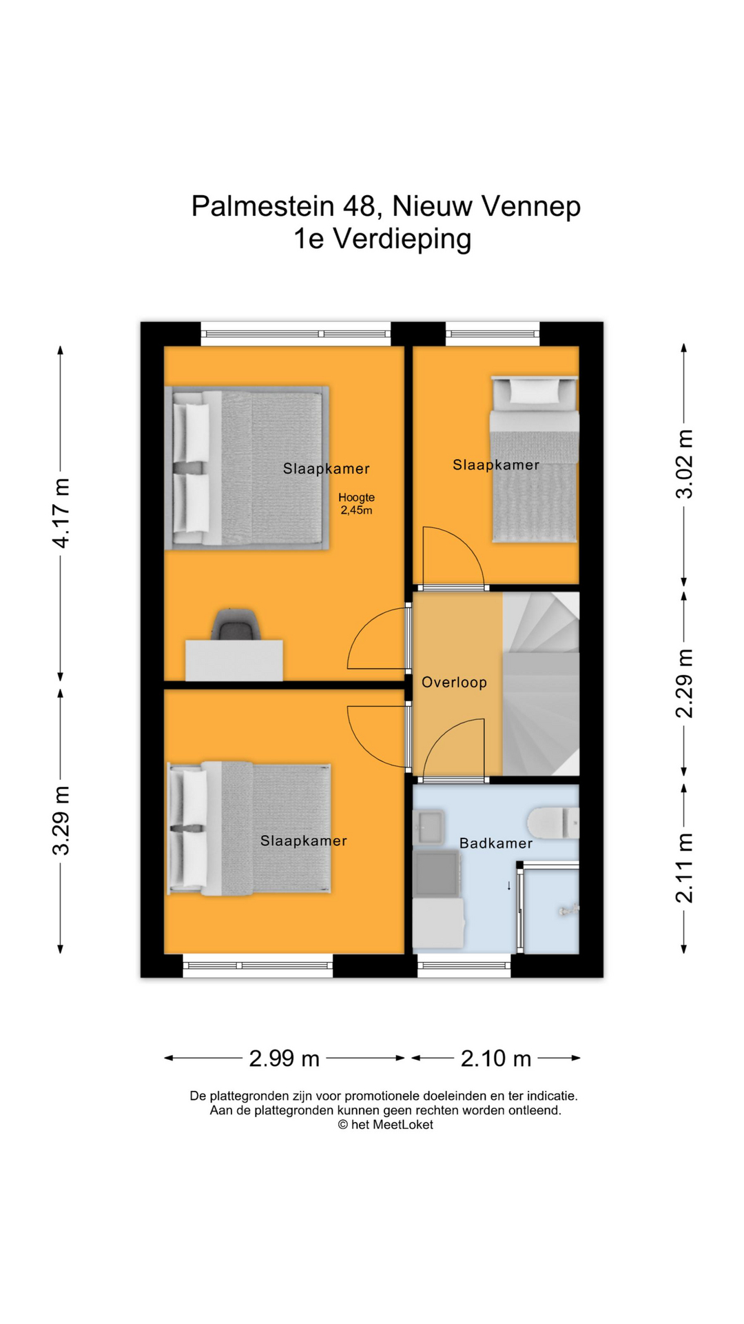 Palmestein 48 , 2151 HM Nieuw-vennep map