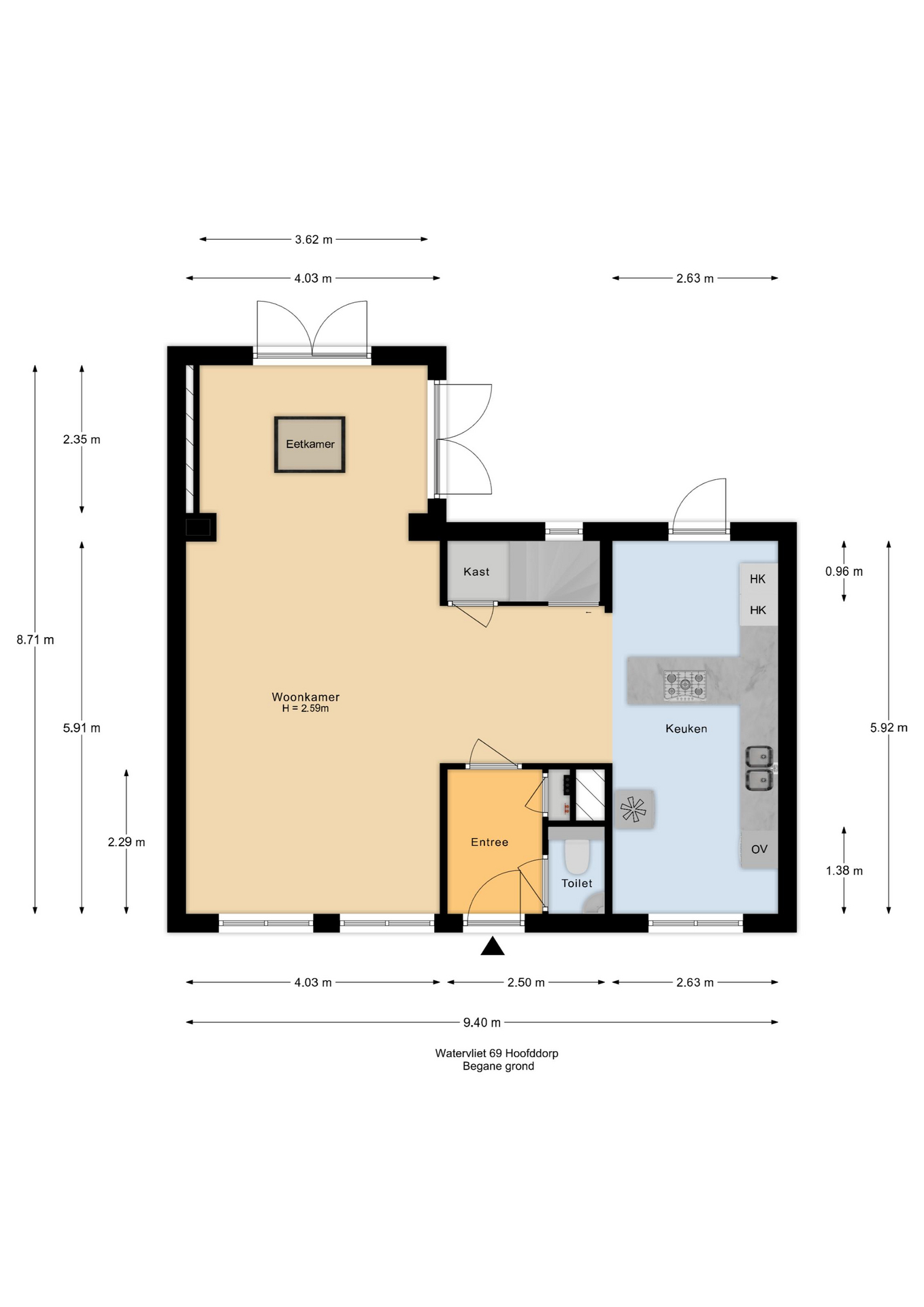 Watervliet 69 , 2134 VV Hoofddorp map