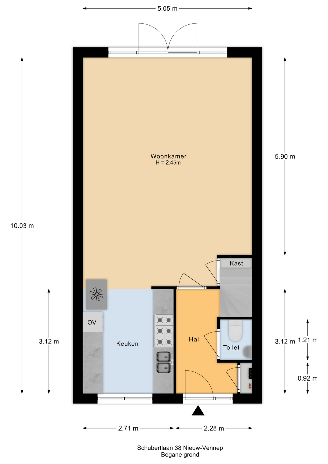 Schubertlaan 38 , 2151 GB Nieuw-vennep map