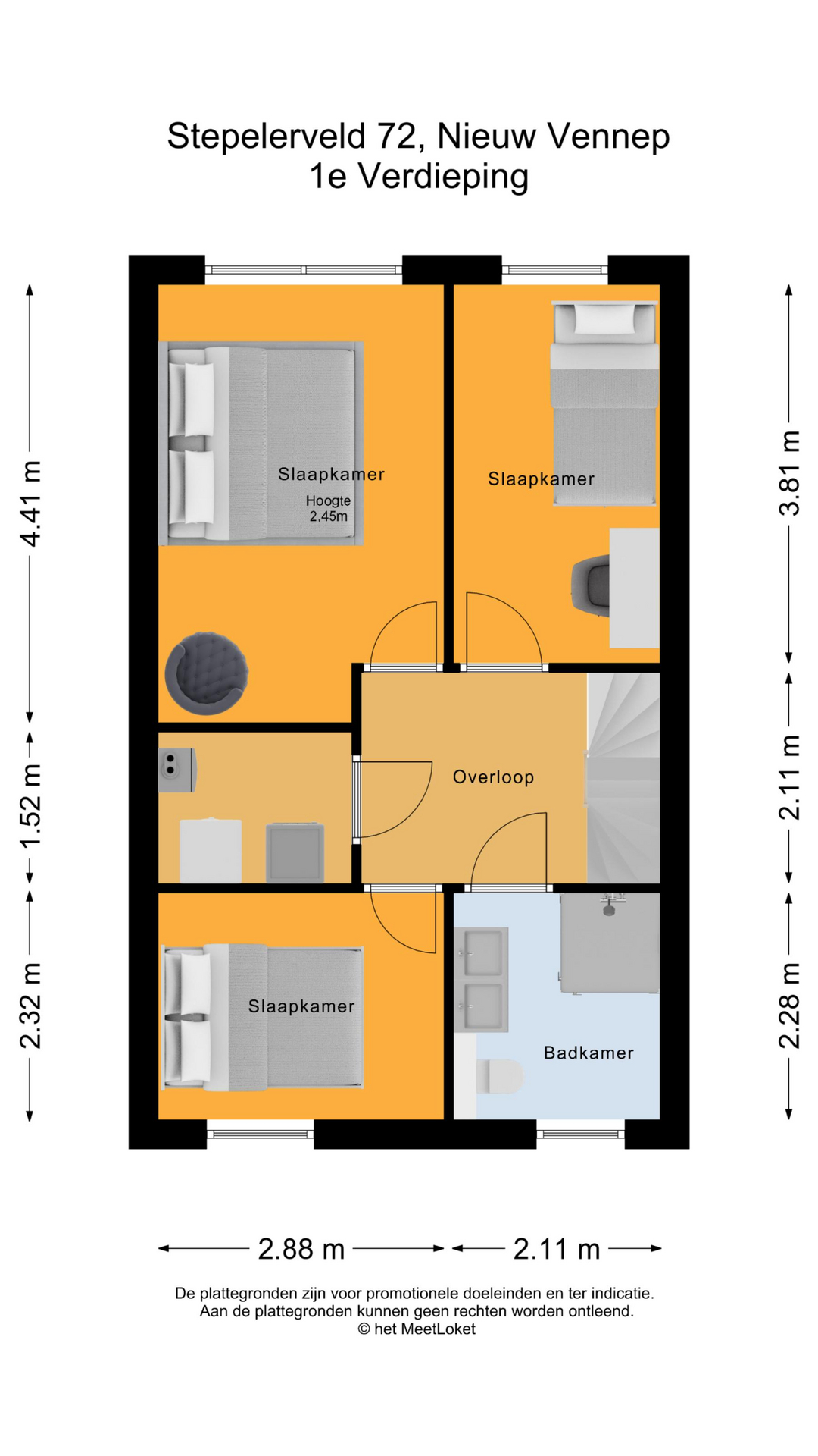 Stepelerveld 72 , 2151 JN Nieuw-vennep map