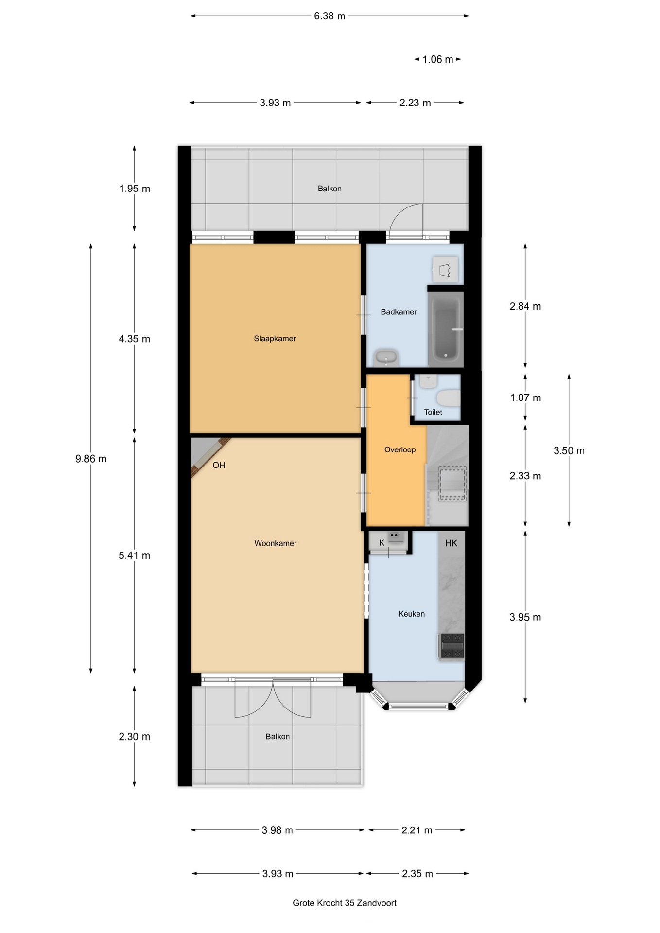 Grote Krocht 35 bv, 2042 LV Zandvoort map