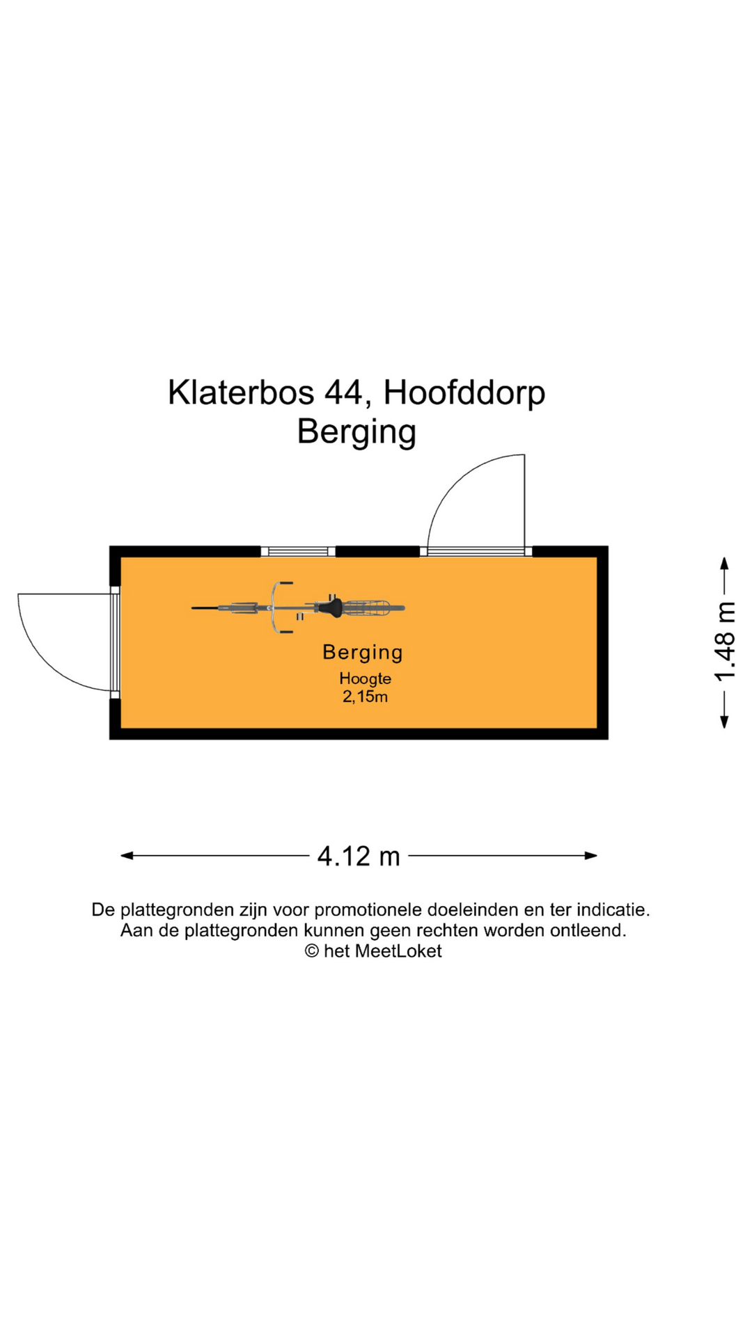 Klaterbos 44 , 2134 JE Hoofddorp map
