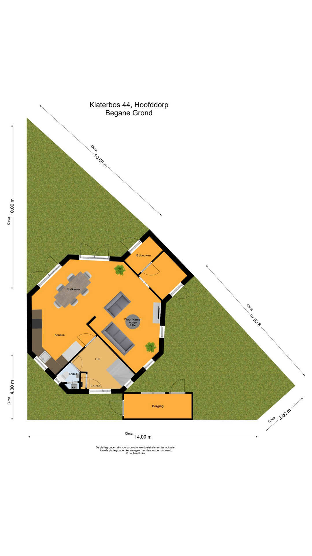 Klaterbos 44 , 2134 JE Hoofddorp map