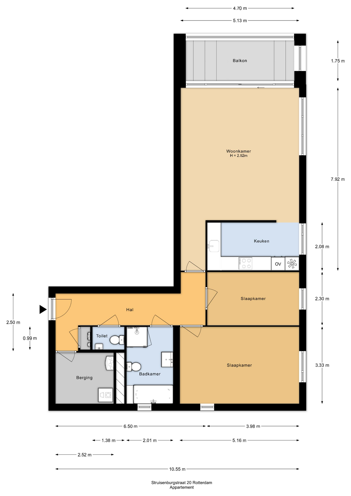 Struisenburgstraat 20 A, 3063 BR Rotterdam map