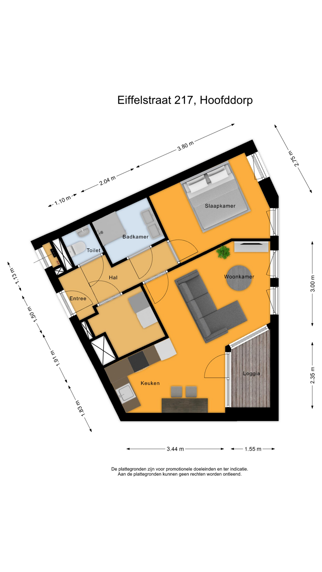 Eiffelstraat 217 , 2132 HS Hoofddorp map