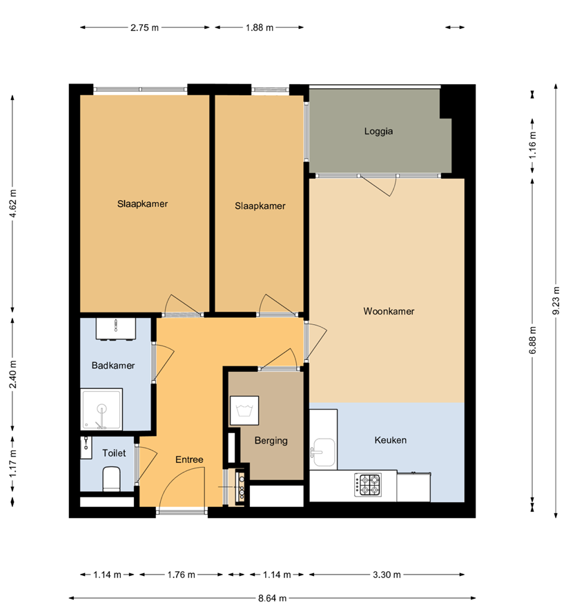 Eiffelstraat 99 , 2132 HS Hoofddorp map