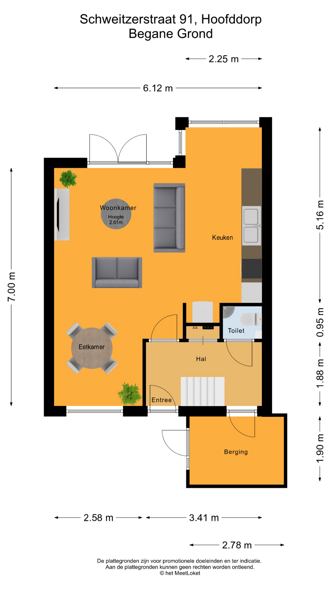 Schweitzerstraat 91 , 2131 RC Hoofddorp map
