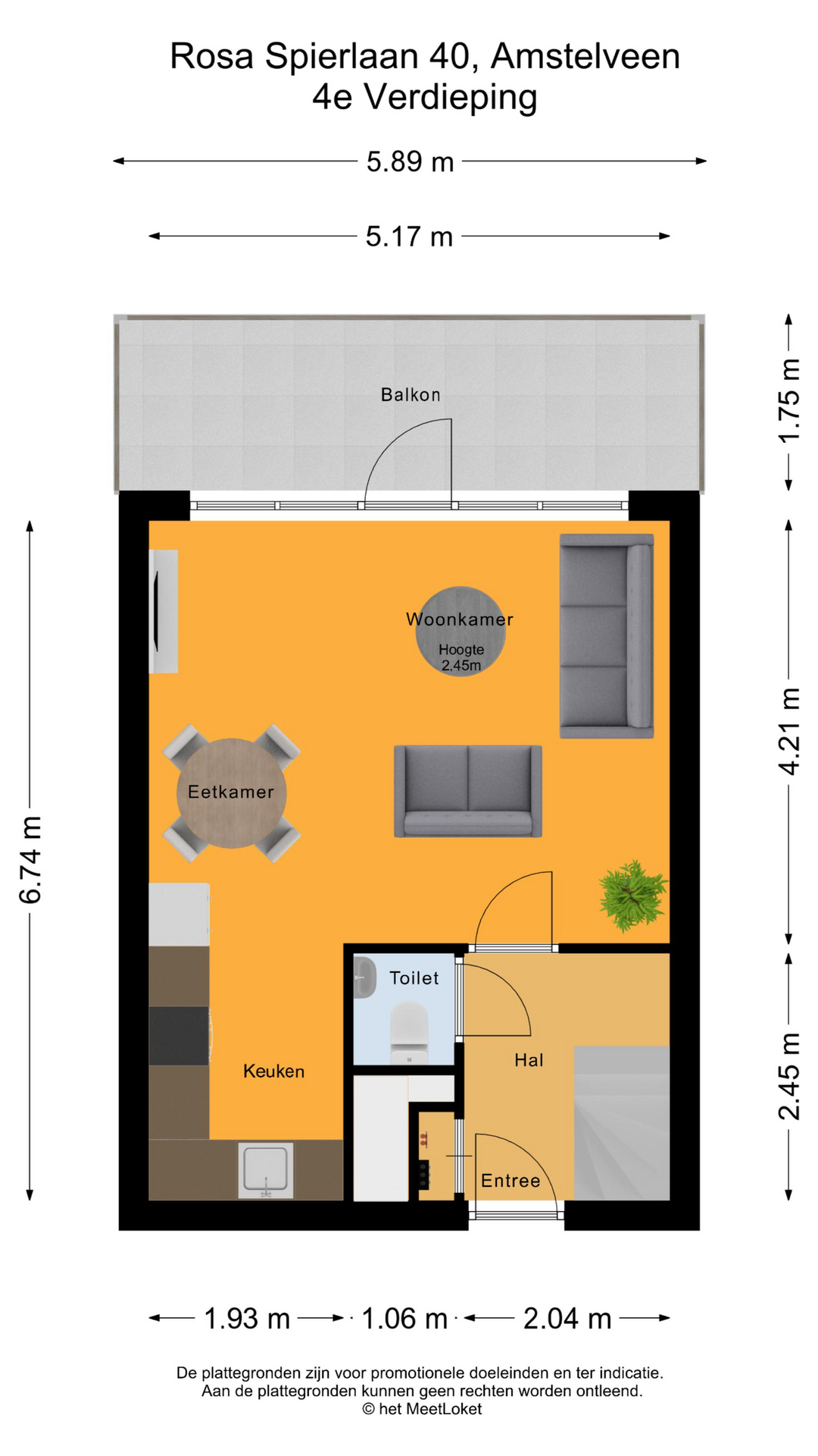 Rosa Spierlaan 40 , 1187 PE Amstelveen map