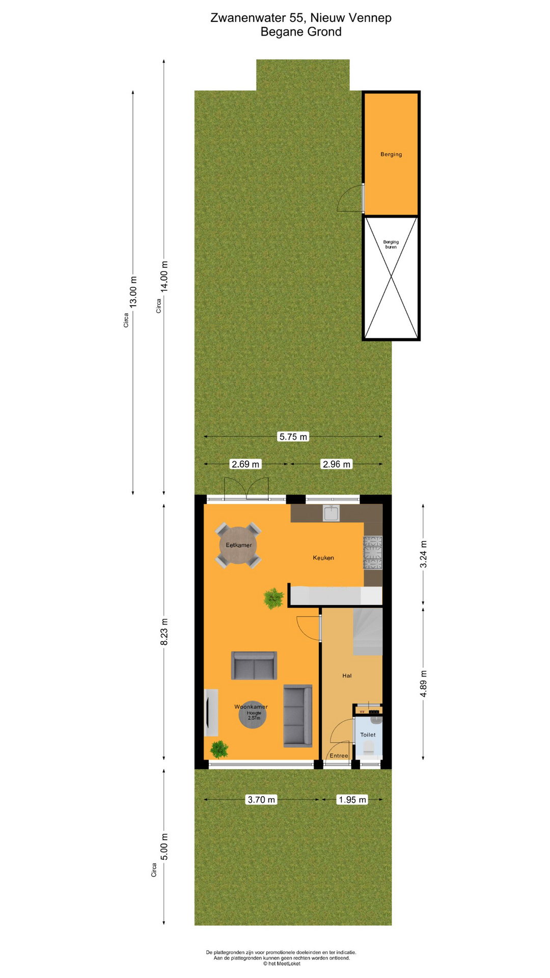 Zwanenwater 55 , 2152 BL Nieuw-vennep map