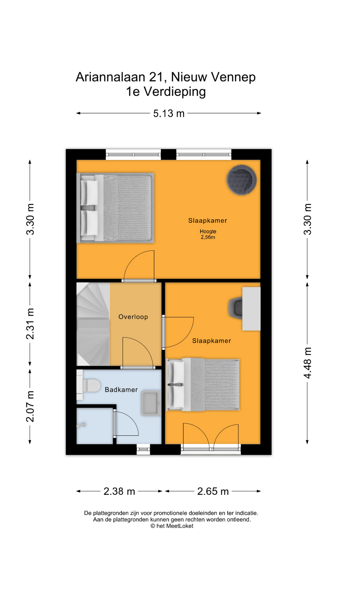 Ariannalaan 21 , 2152 DC Nieuw-vennep map
