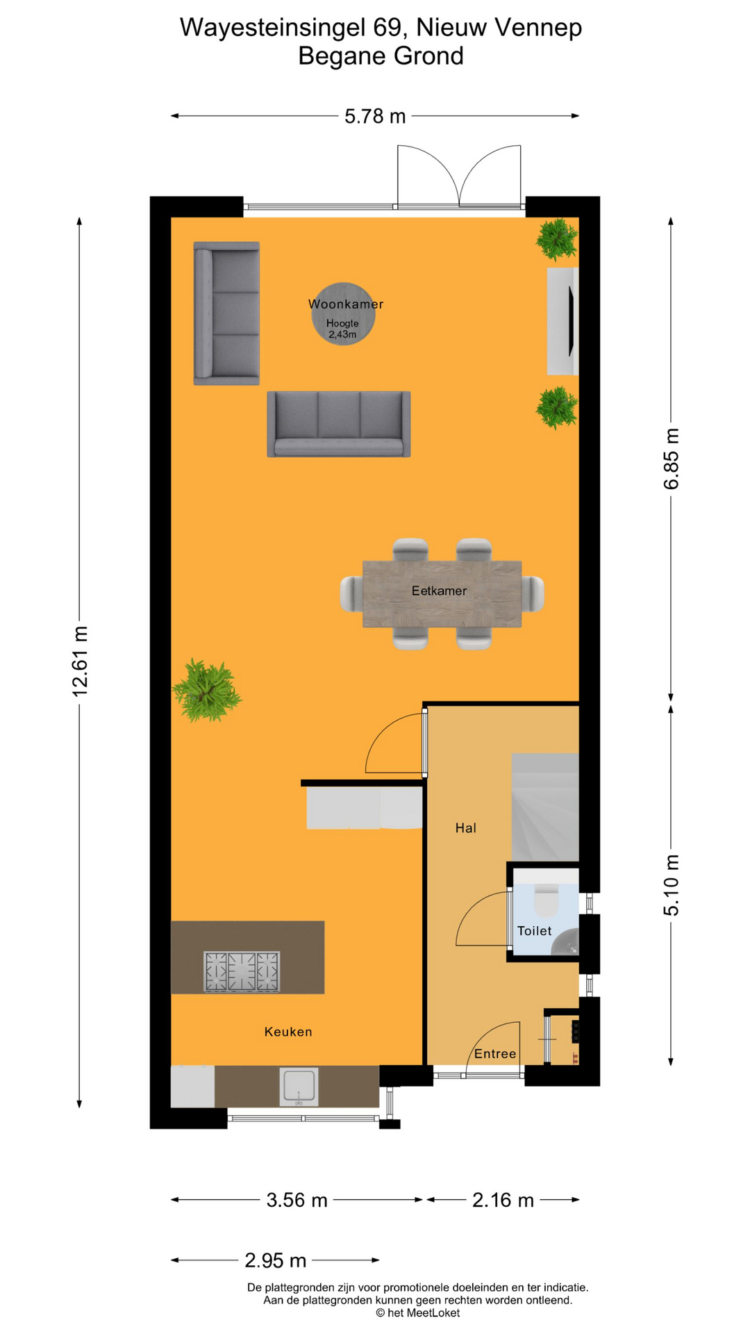 Wayesteinsingel 69 , 2151 KS Nieuw-vennep map