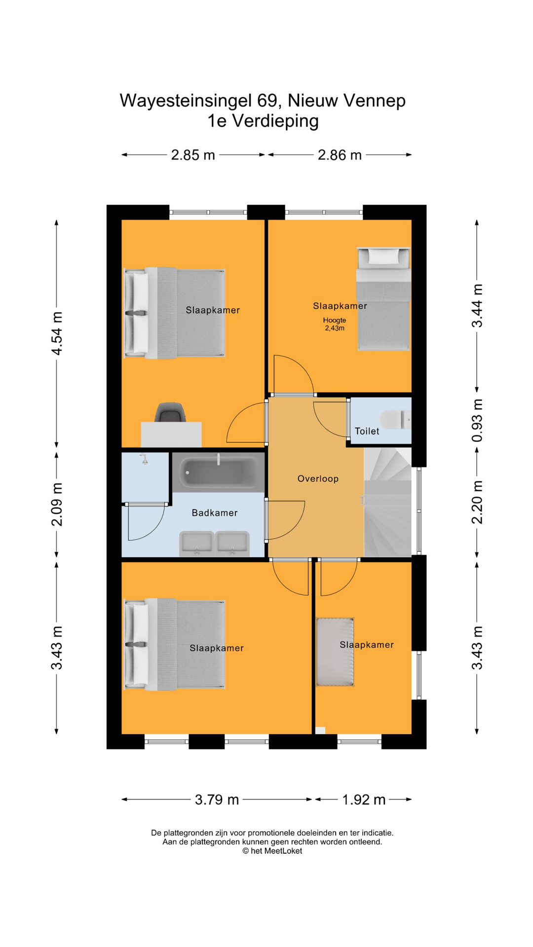 Wayesteinsingel 69 , 2151 KS Nieuw-vennep map